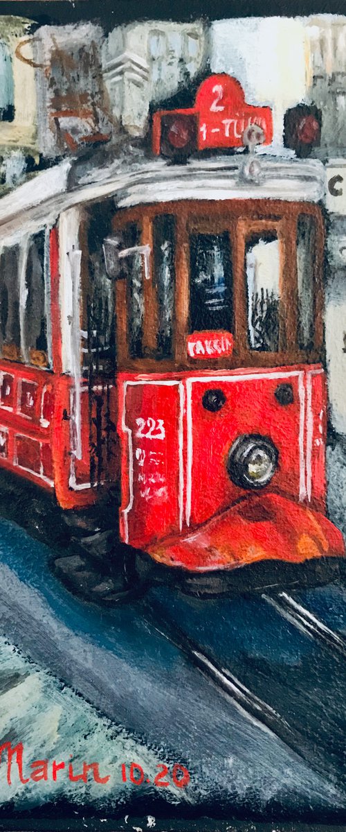 Tram on Istiklal  ISTANBUL by Marina Deryagina