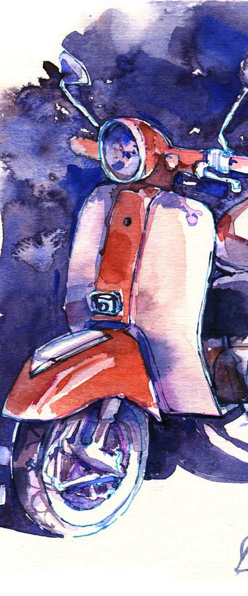 Retro scooter by Ksenia Selianko